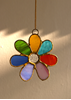 Homelymess Glass Stained Rainbow Flower