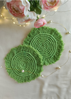 HomelyMess Green Moon Macrame Coasters