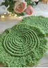 HomelyMess Green Moon Macrame Coasters