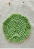 HomelyMess Green Moon Macrame Coasters