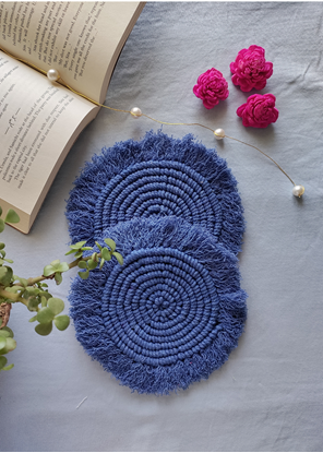 HomelyMess Blue Moon Macrame Coasters