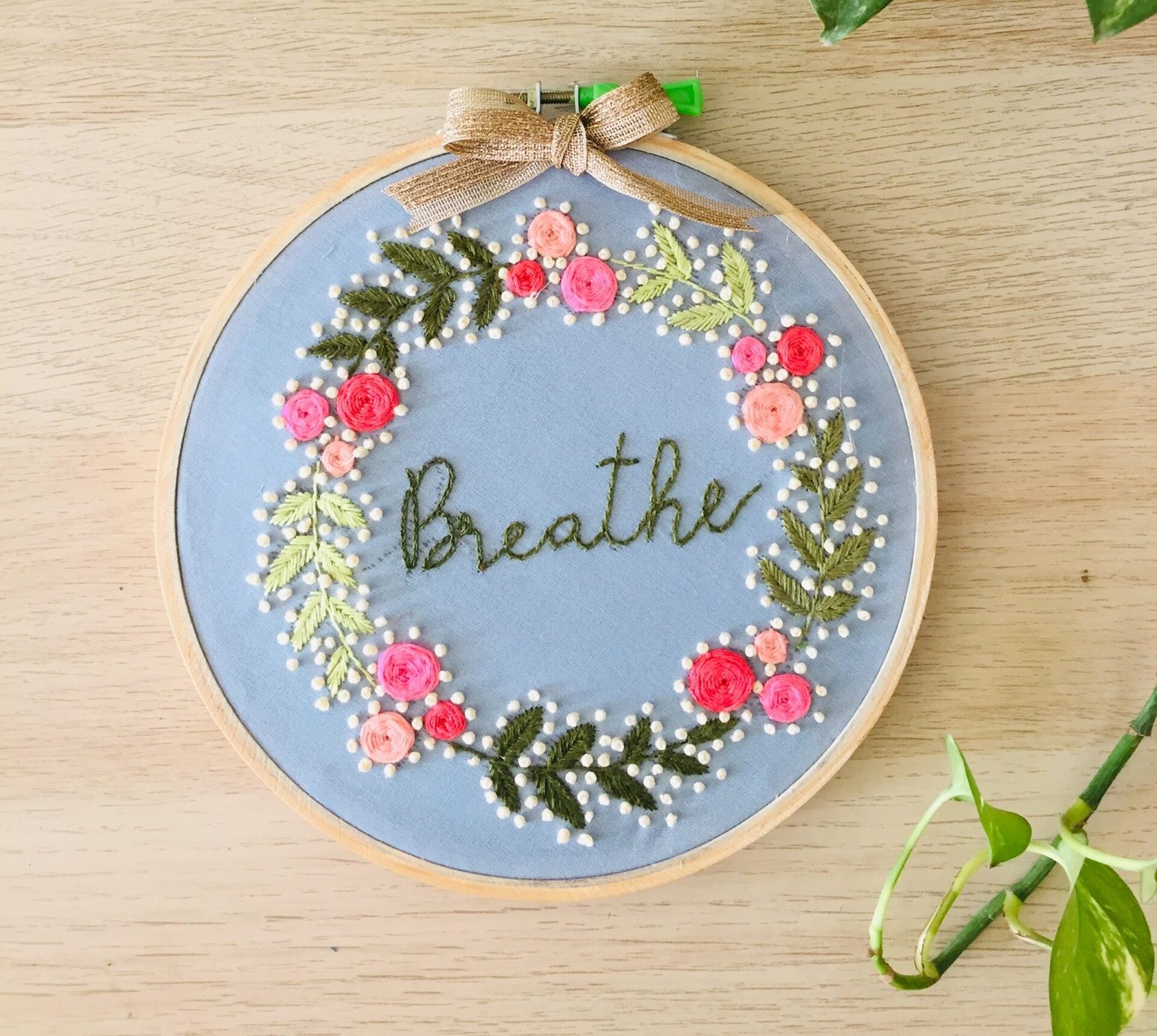 embroidered hoops for home décor