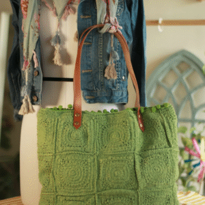 crochet tote handbag