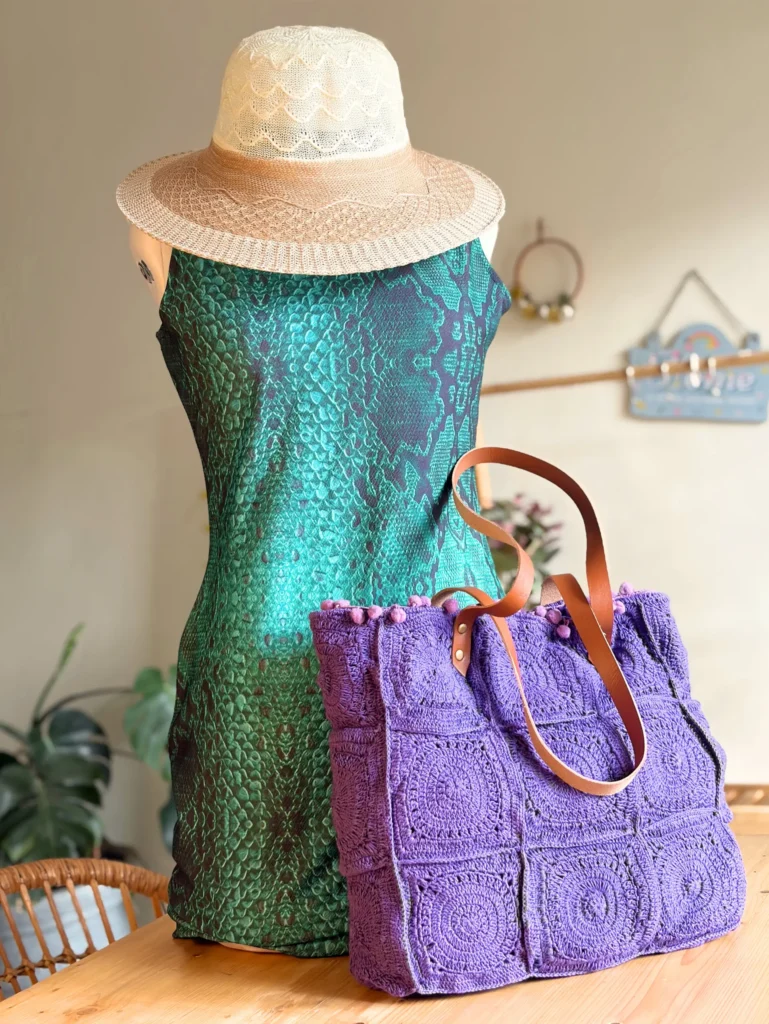 embroidered crochet handbag for date night