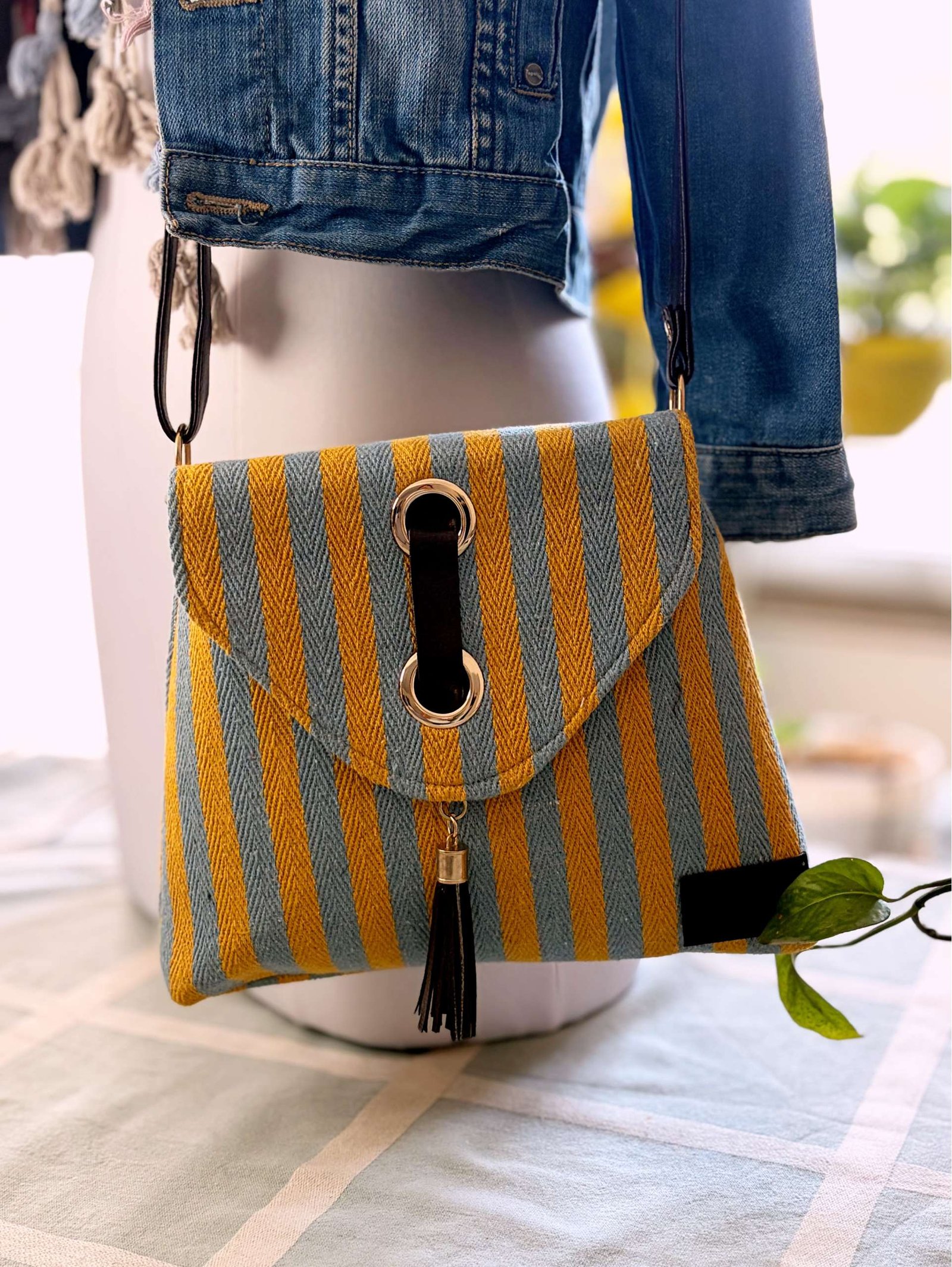 Aurelia Striped Sling Bag